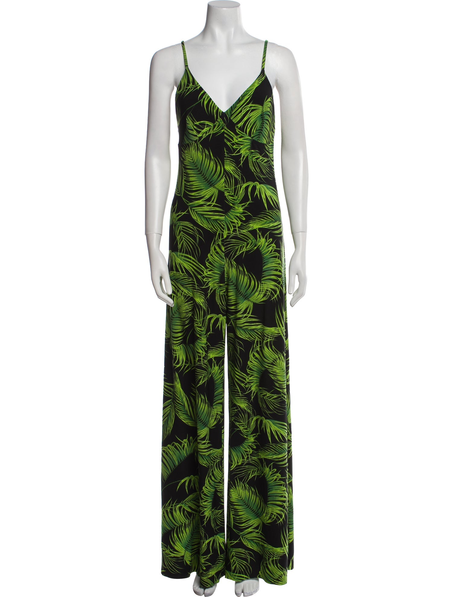 Norma Kamali Printed V-Neck Jumpsuit