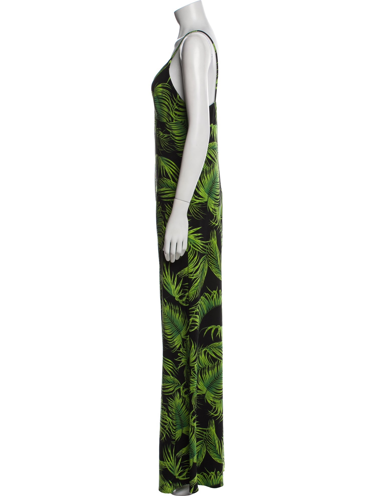 Norma Kamali Printed V-Neck Jumpsuit