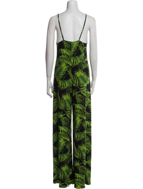 Norma Kamali Printed V-Neck Jumpsuit
