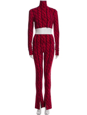 Norma Kamali Striped Pant Set