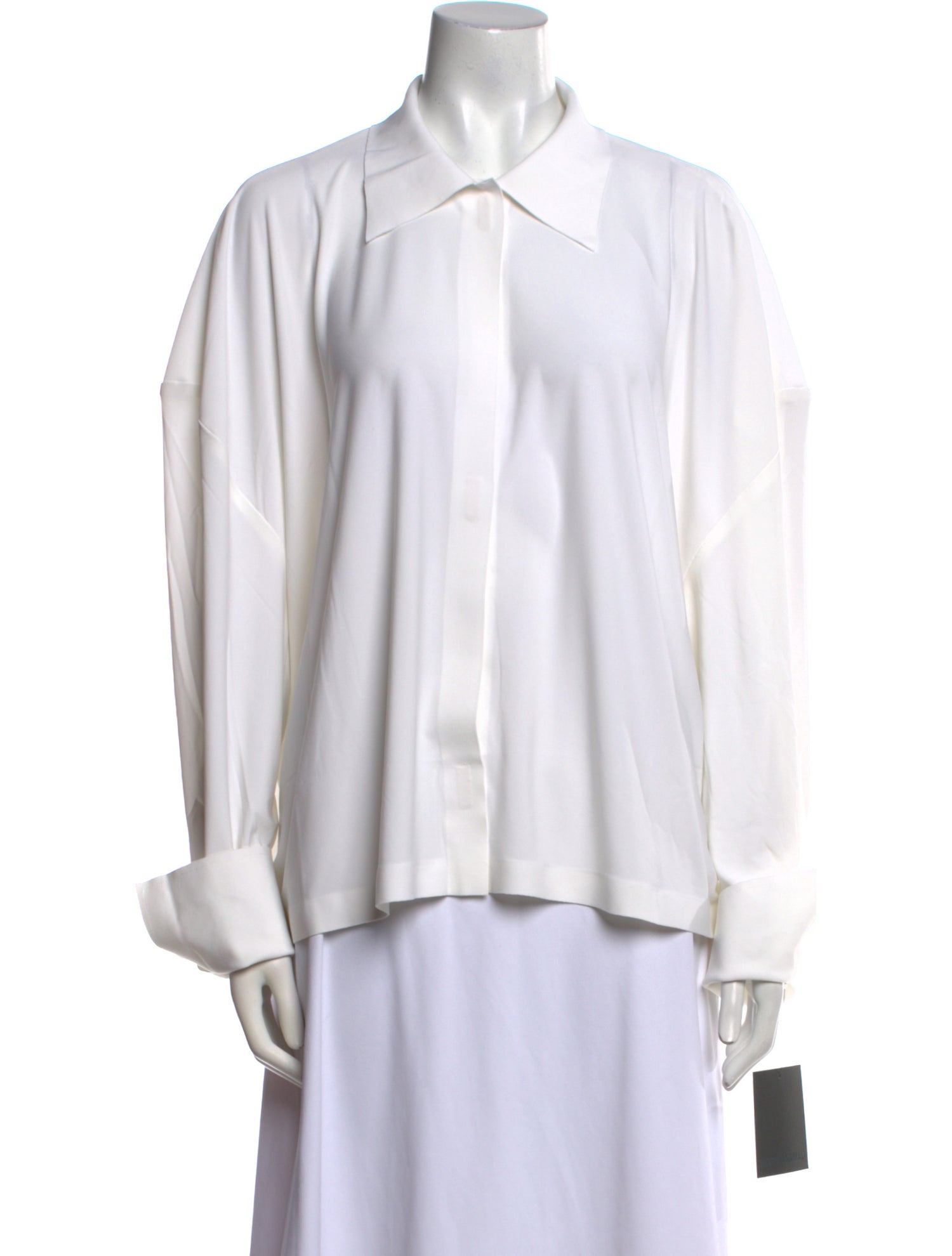 Norma Kamali Long Sleeve Button-Up Top