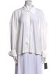 Norma Kamali Long Sleeve Button-Up Top