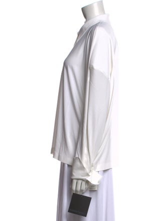 Norma Kamali Long Sleeve Button-Up Top