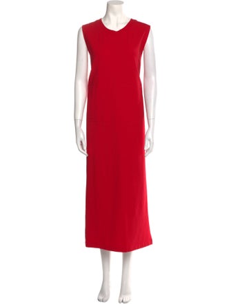 Norma Kamali Crew Neck Long Dress