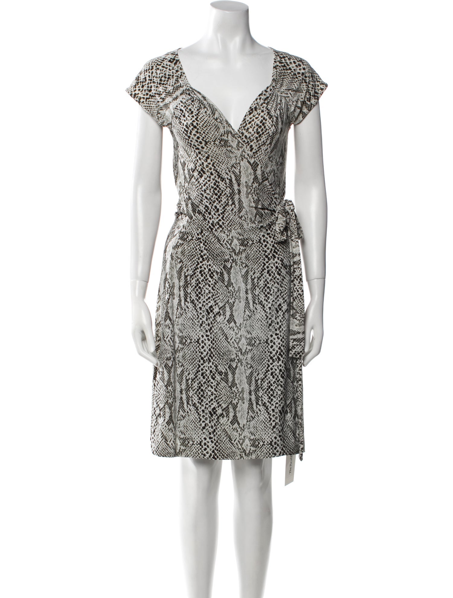 Norma Kamali Animal Print Knee-Length Dress