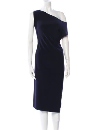 Norma Kamali One-Shoulder Knee-Length Dress