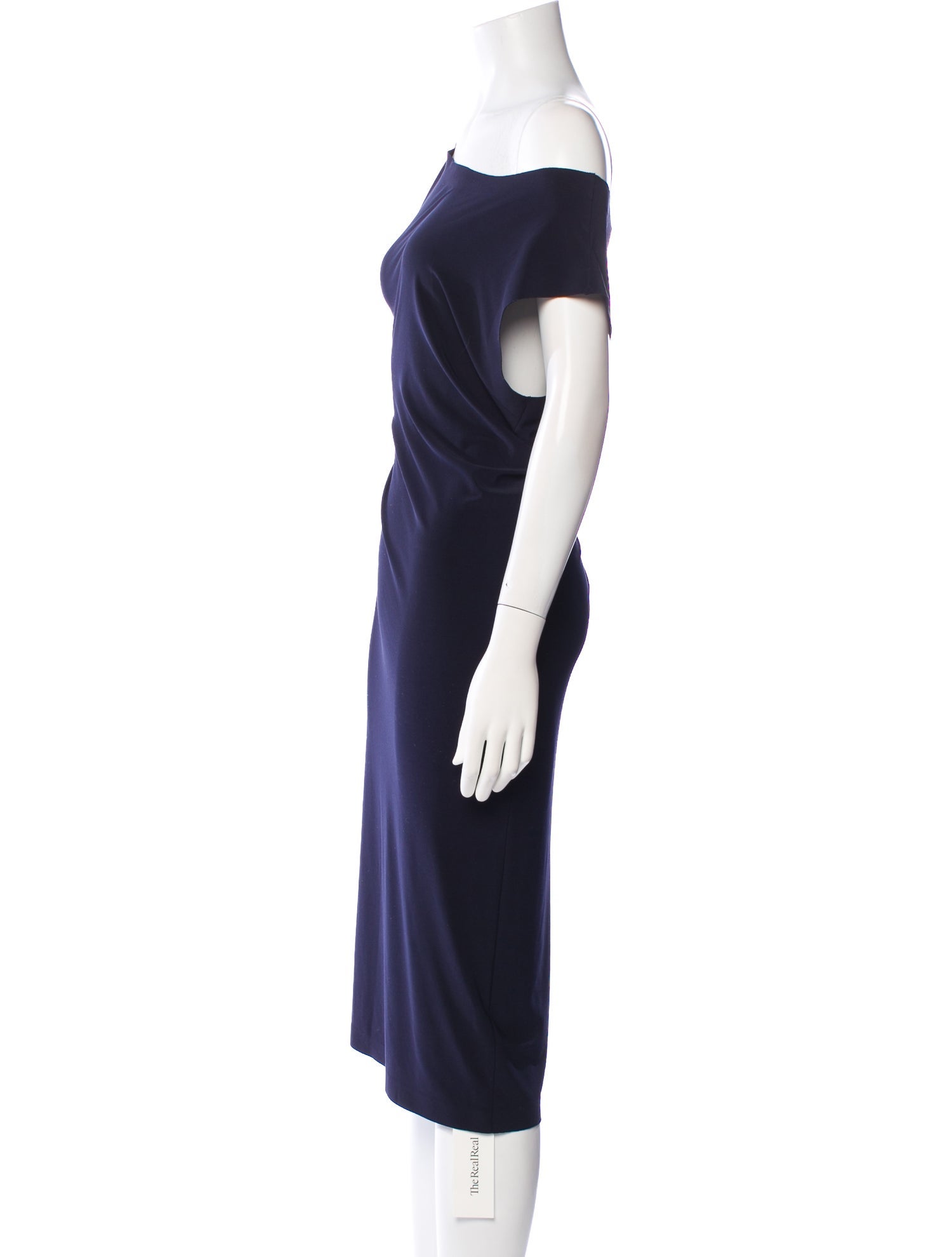 Norma Kamali One-Shoulder Knee-Length Dress