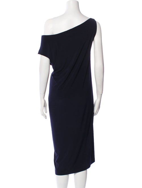 Norma Kamali One-Shoulder Knee-Length Dress