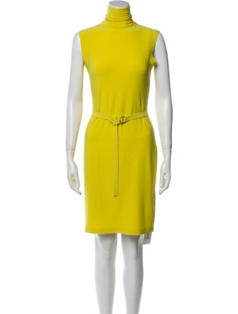 Norma Kamali Mock Neck Knee-Length Dress