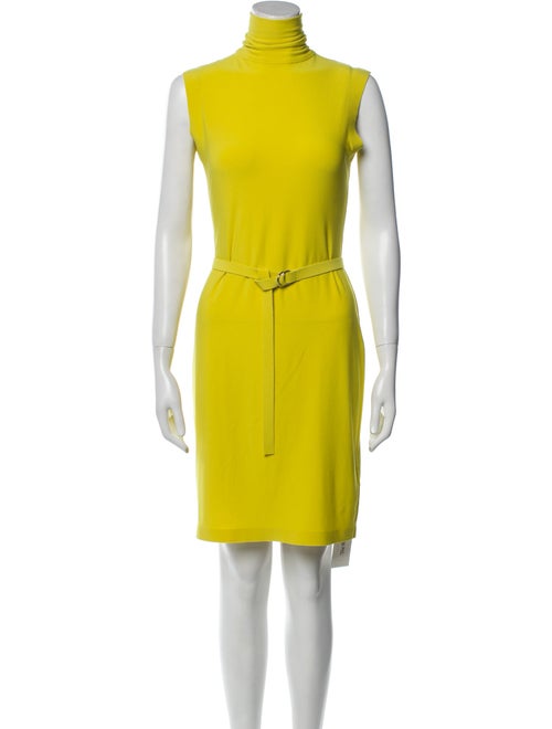 Norma Kamali Mock Neck Knee-Length Dress