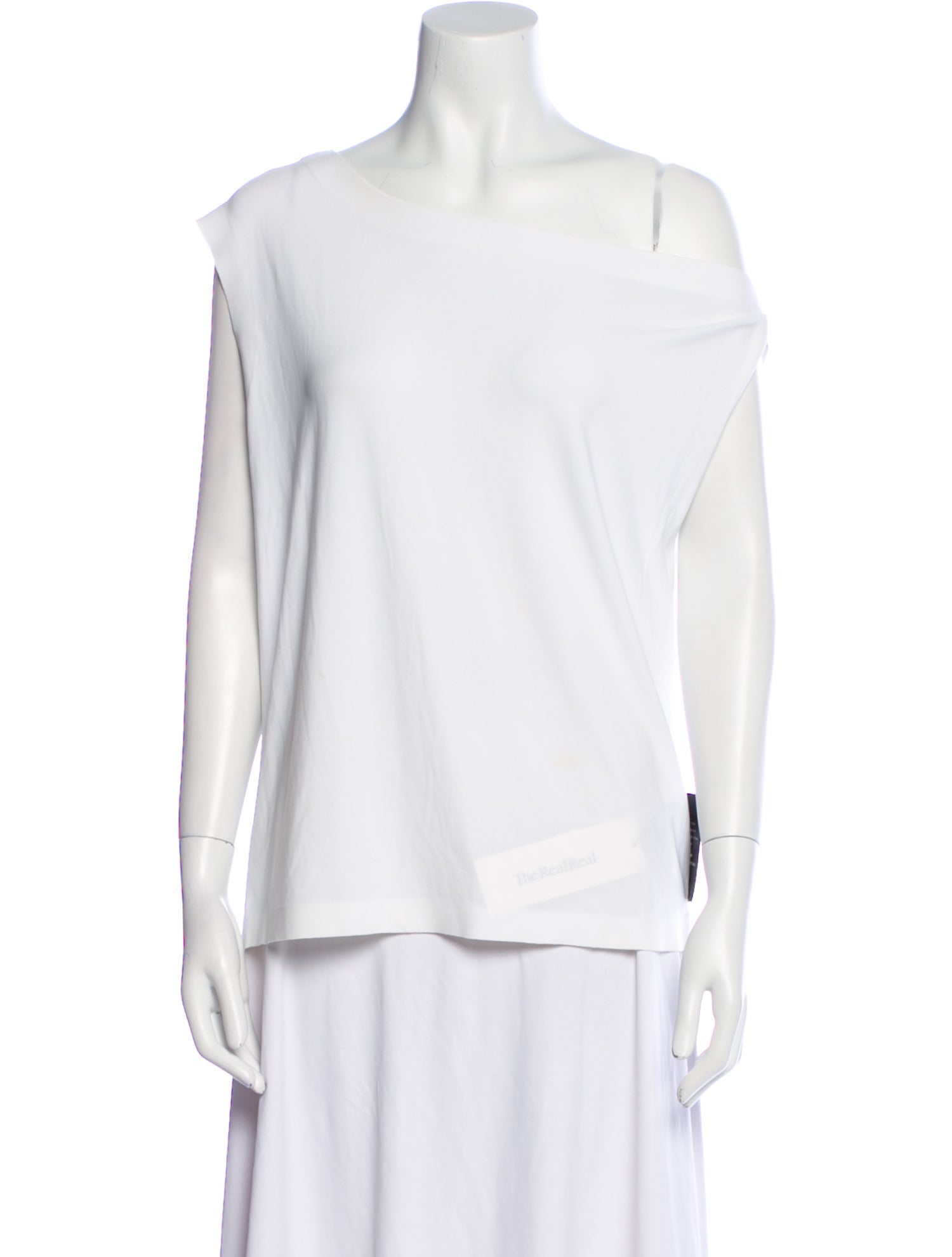 Norma Kamali One-Shoulder Short Sleeve T-Shirt