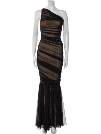 Norma Kamali One-Shoulder Long Dress