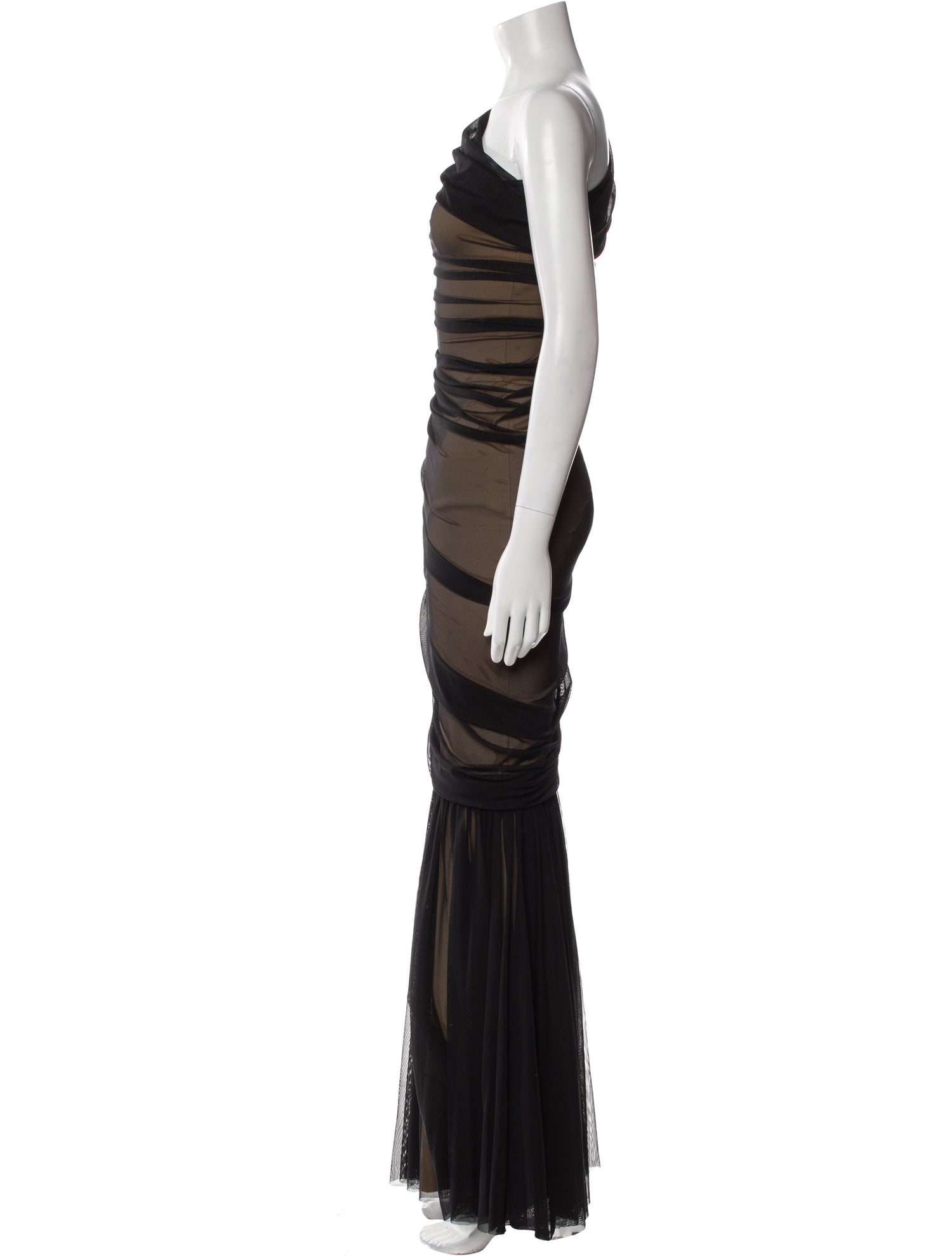 Norma Kamali One-Shoulder Long Dress