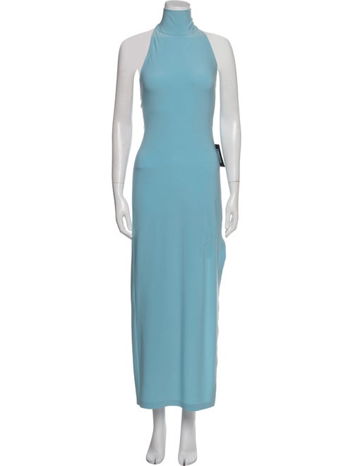 Norma Kamali Mock Neck Midi Length Dress