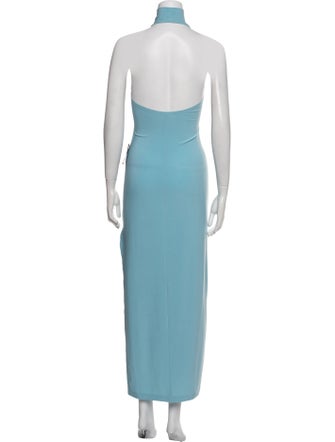 Norma Kamali Mock Neck Midi Length Dress