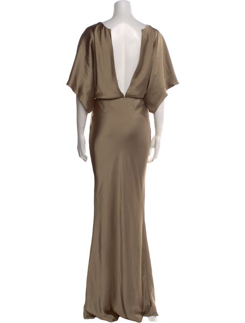 Norma Kamali Bateau Neckline Long Dress