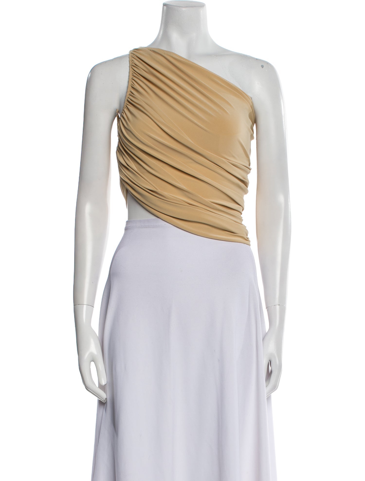 Norma Kamali One-Shoulder Sleeveless Crop Top w/ Tags