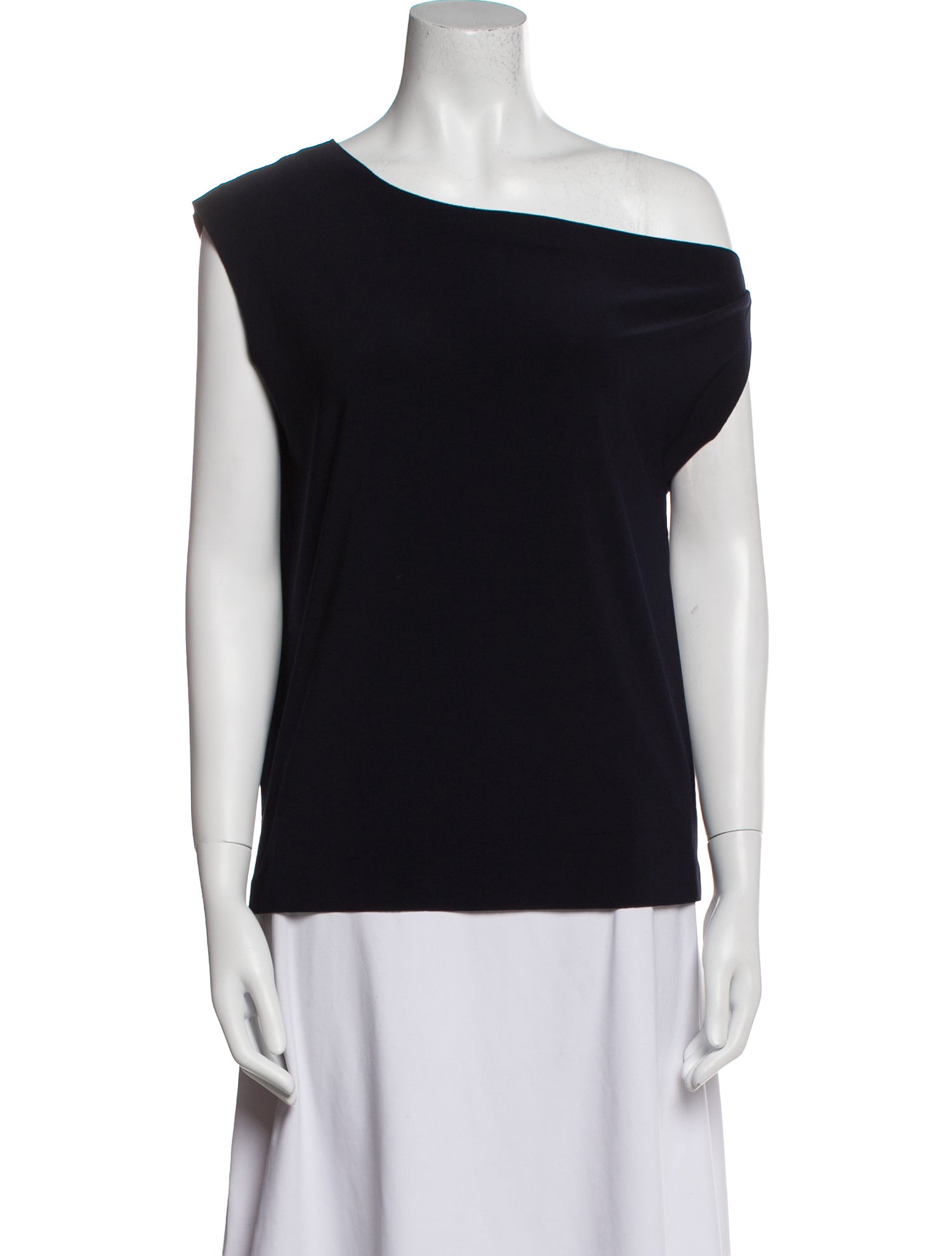 Norma Kamali Asymmetrical Short Sleeve Top