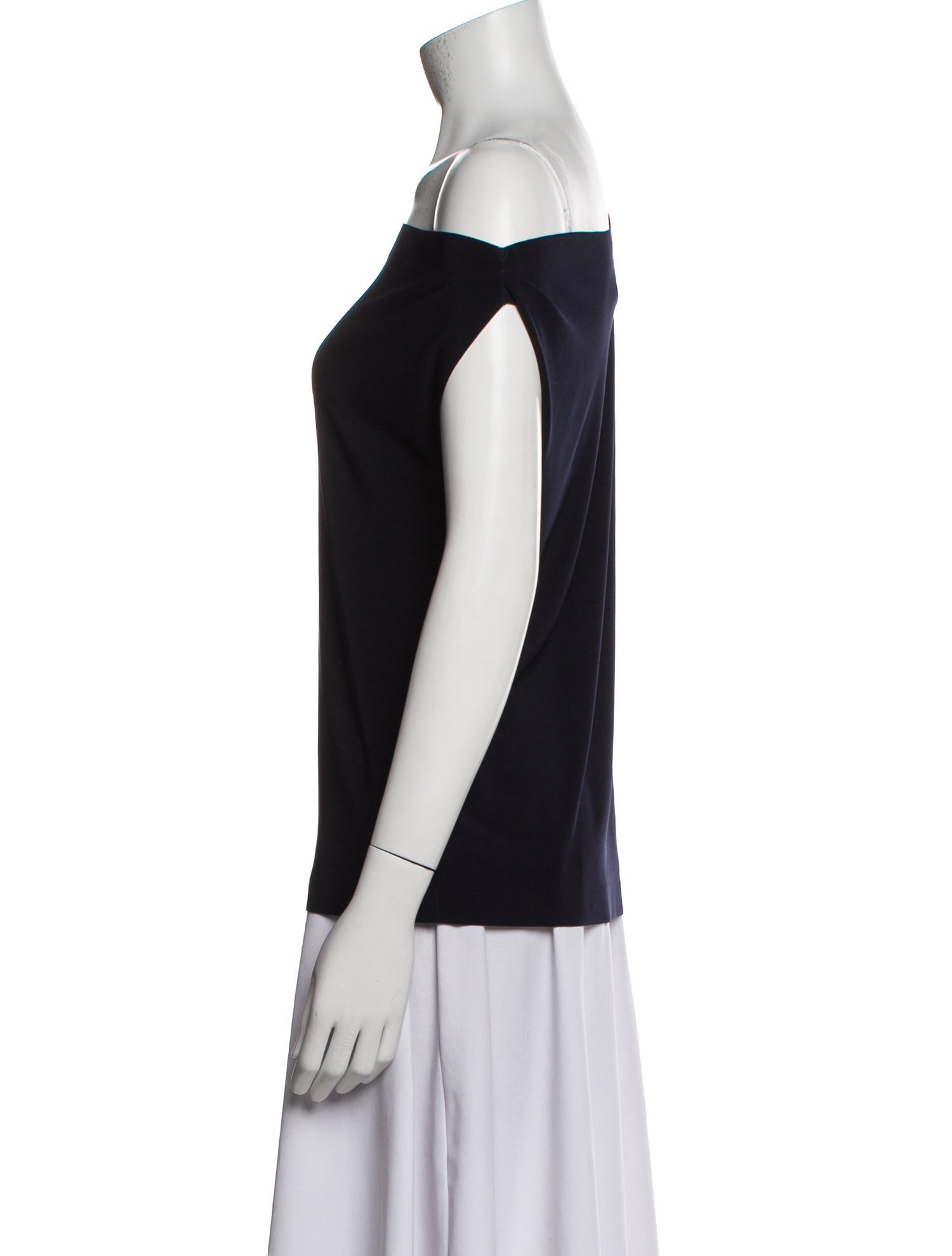 Norma Kamali Asymmetrical Short Sleeve Top