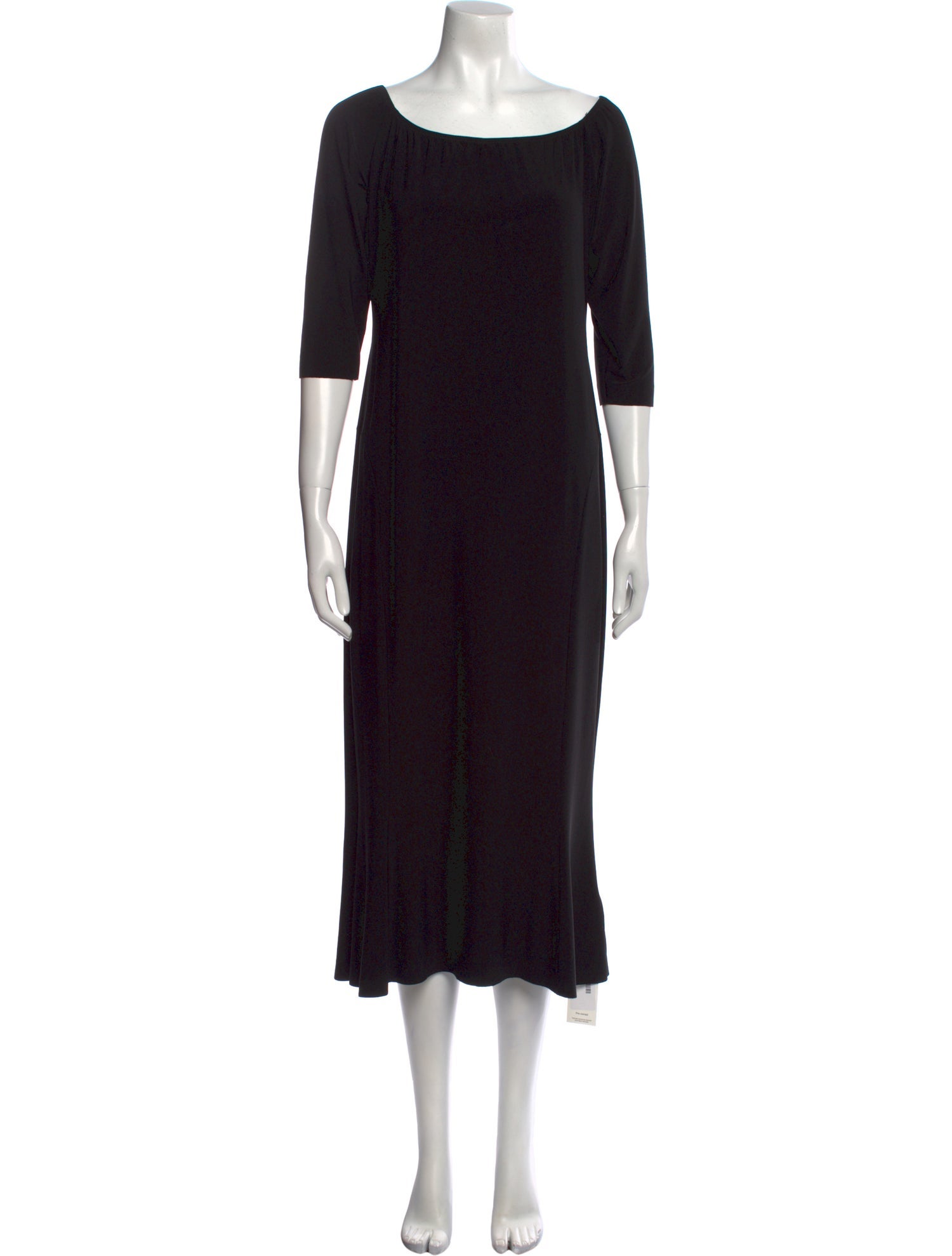 Norma Kamali Scoop Neck Midi Length Dress