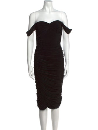 Norma Kamali Strapless Midi Length Dress