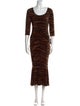 Norma Kamali Animal Print Long Dress