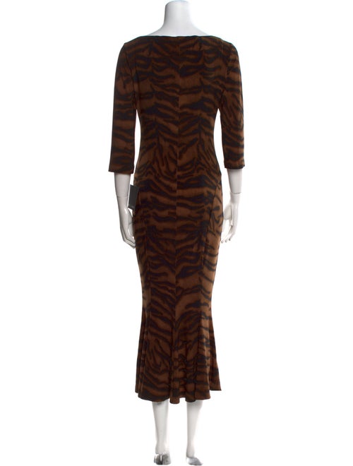 Norma Kamali Animal Print Long Dress