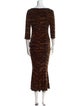 Norma Kamali Animal Print Long Dress