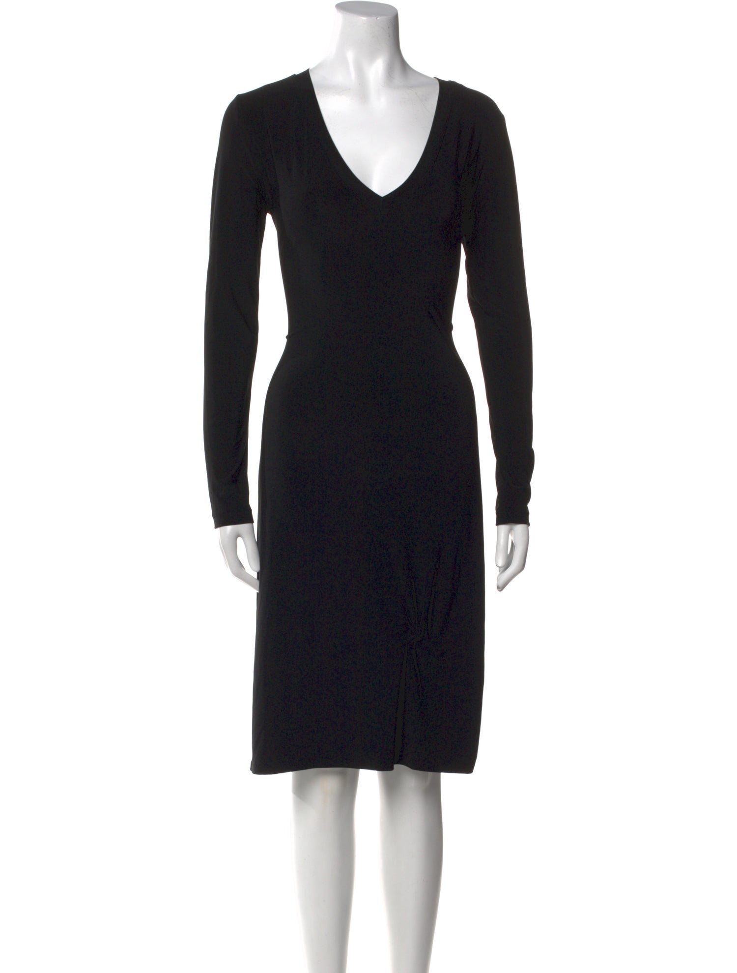 Norma Kamali V-Neck Knee-Length Dress