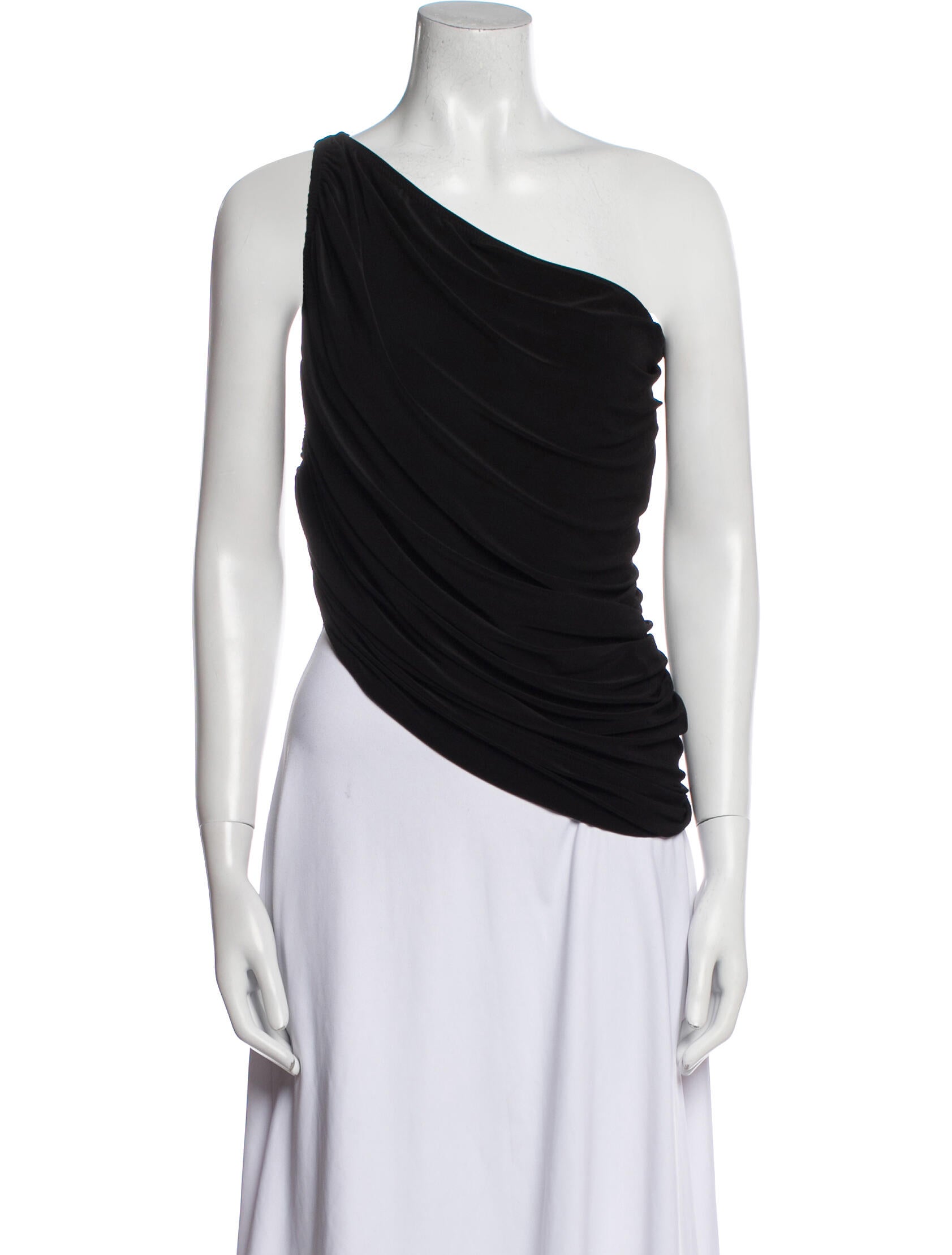 Norma Kamali One-Shoulder Sleeveless Top