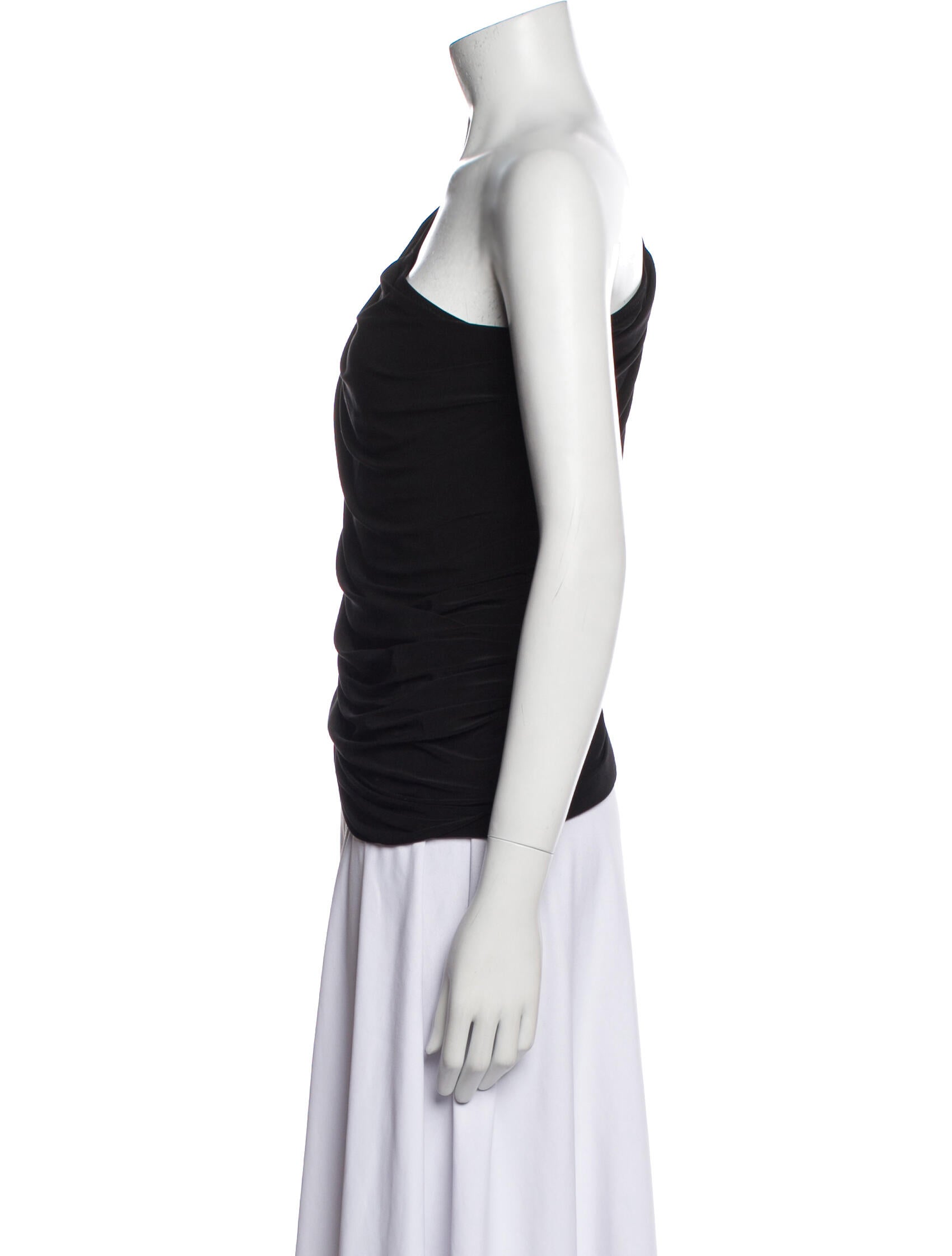 Norma Kamali One-Shoulder Sleeveless Top