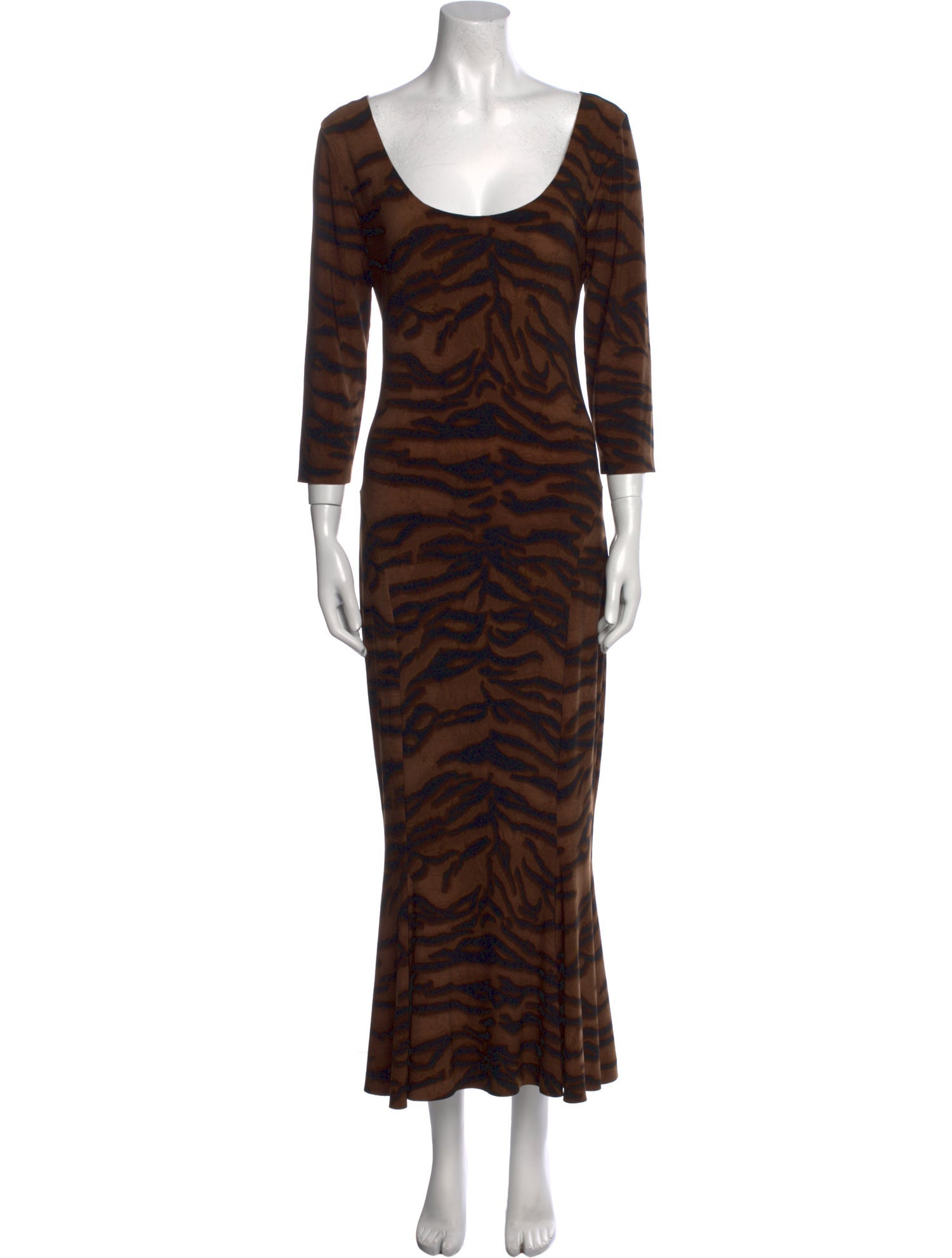 Norma Kamali Animal Print Long Dress