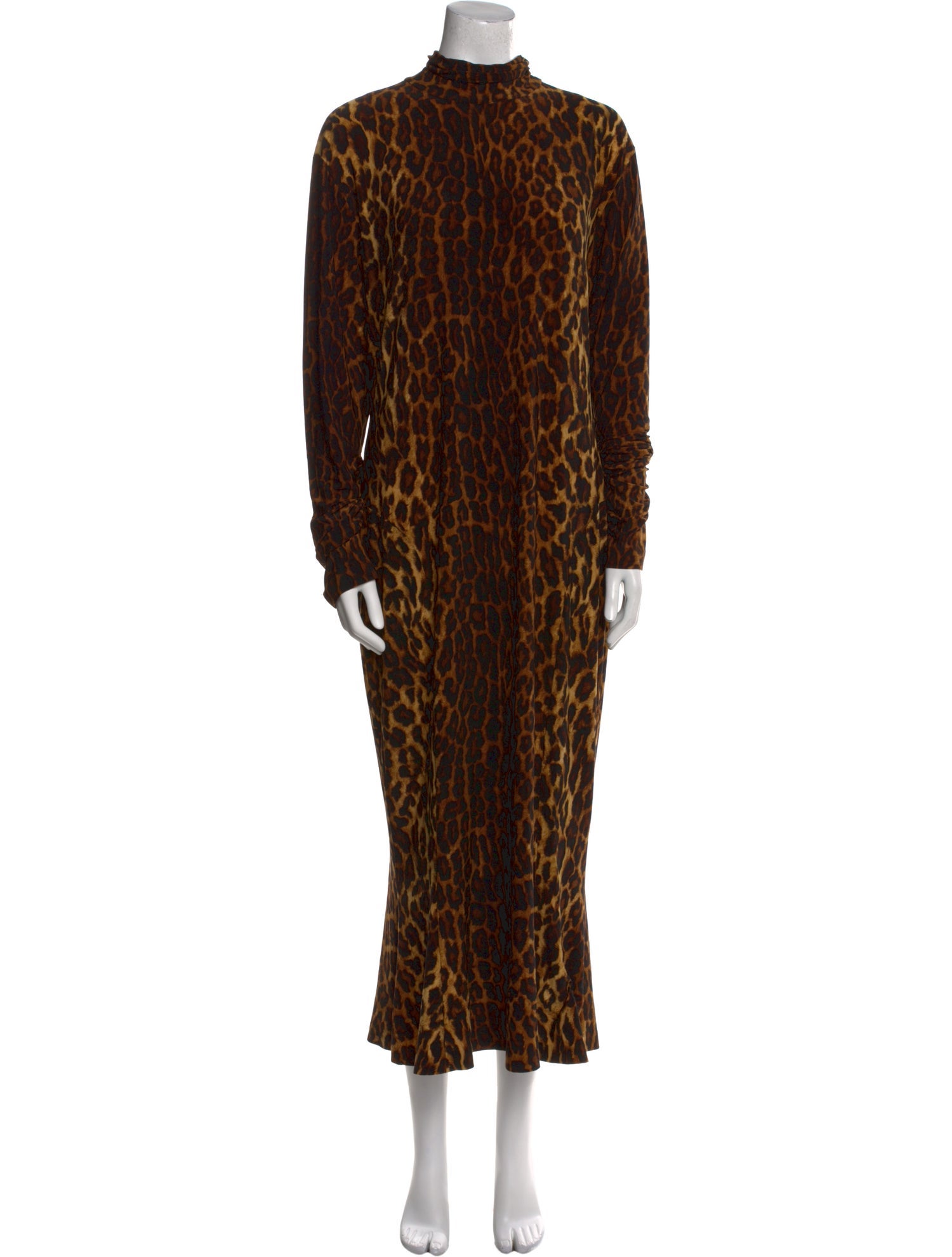 Norma Kamali Animal Print Midi Length Dress
