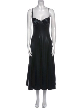 Norma Kamali Square Neckline Long Dress