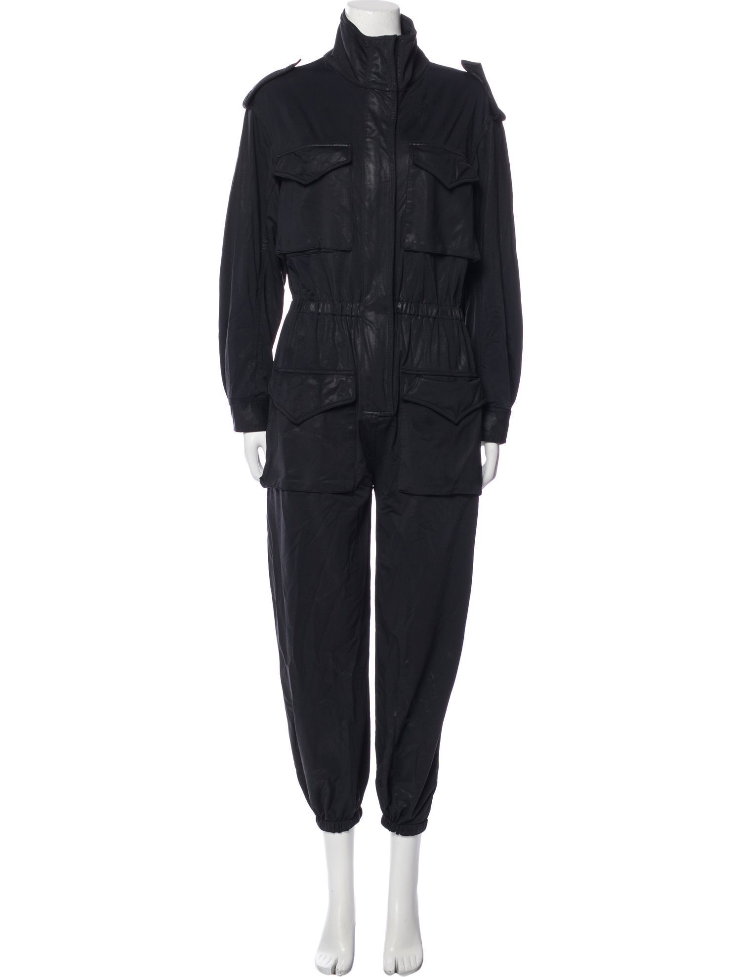 Norma Kamali Nylon Mock Neck Jumpsuit