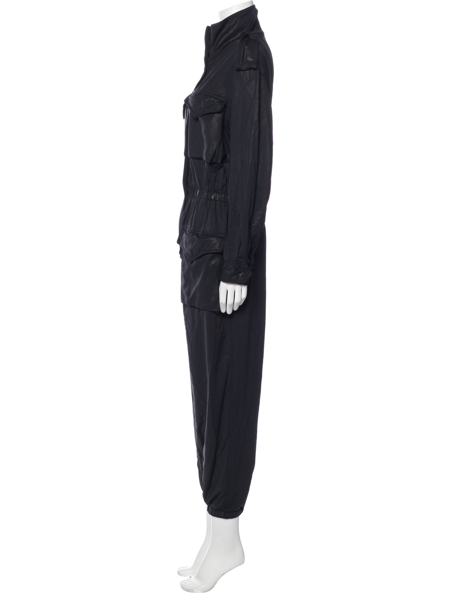 Norma Kamali Nylon Mock Neck Jumpsuit