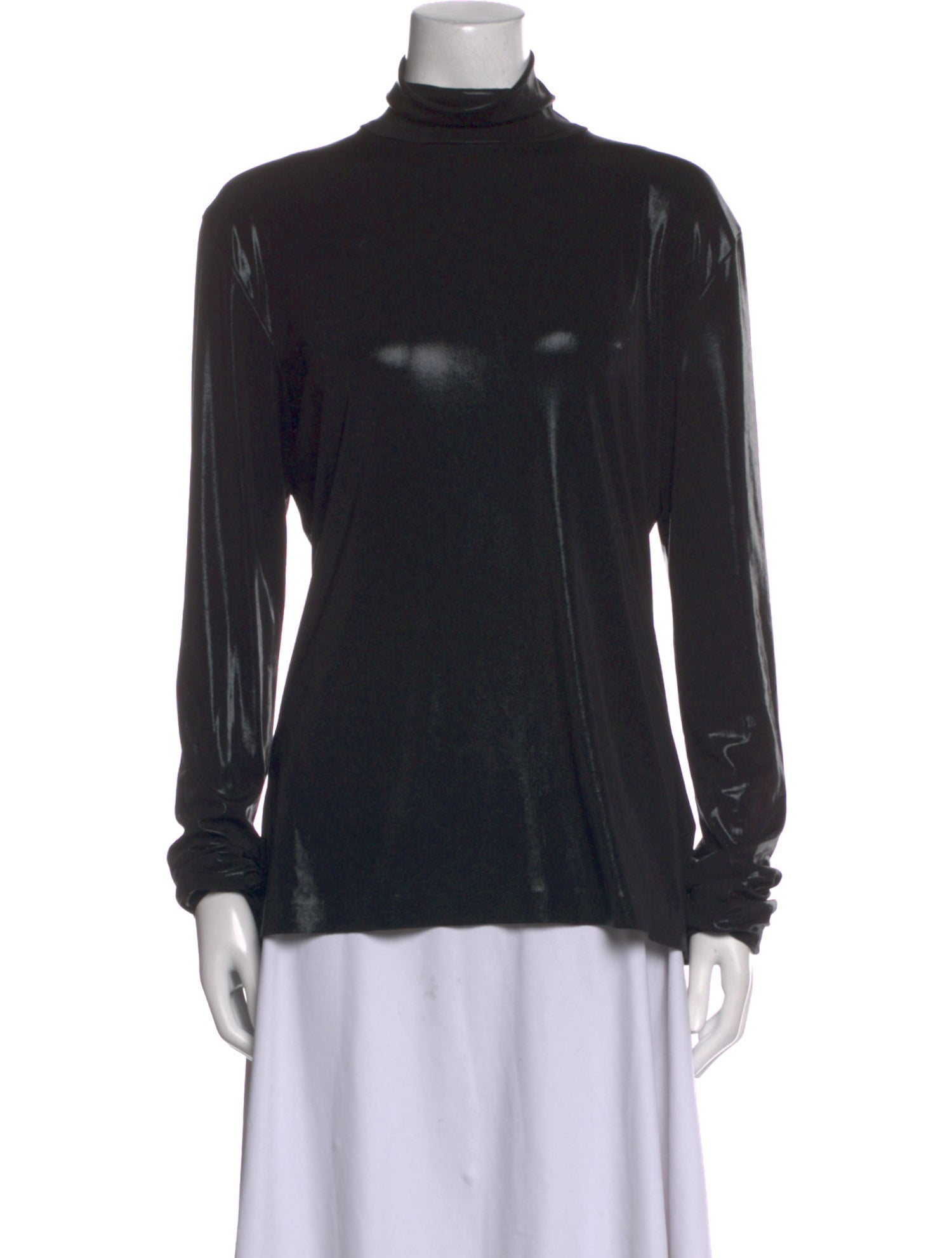 Norma Kamali Turtleneck Long Sleeve Blouse