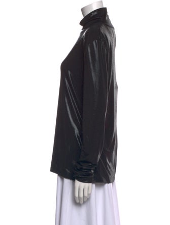 Norma Kamali Turtleneck Long Sleeve Blouse