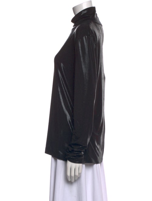 Norma Kamali Turtleneck Long Sleeve Blouse