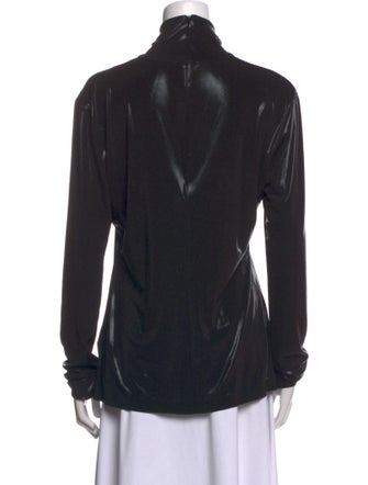 Norma Kamali Turtleneck Long Sleeve Blouse