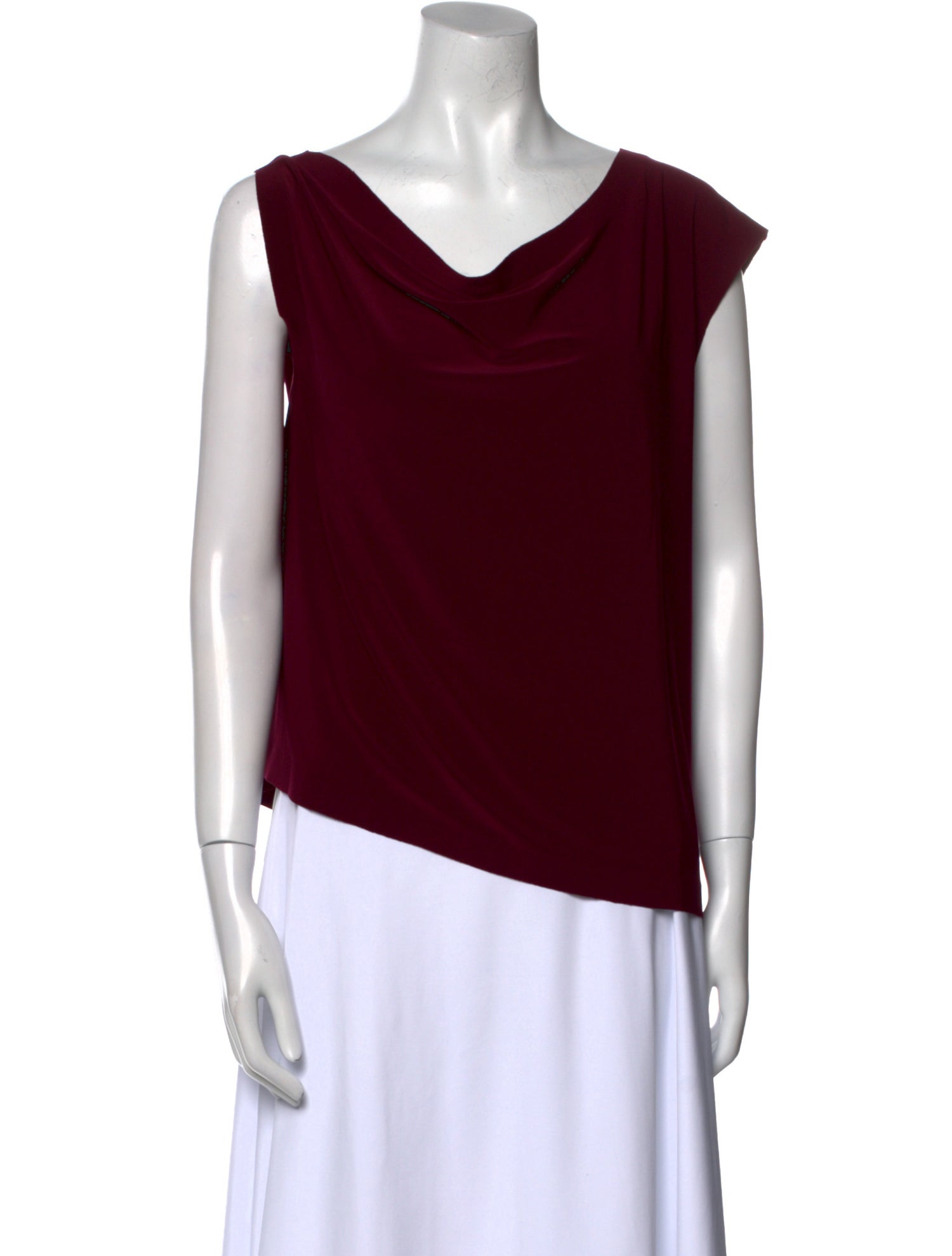 Norma Kamali Cowl Neck Sleeveless Top