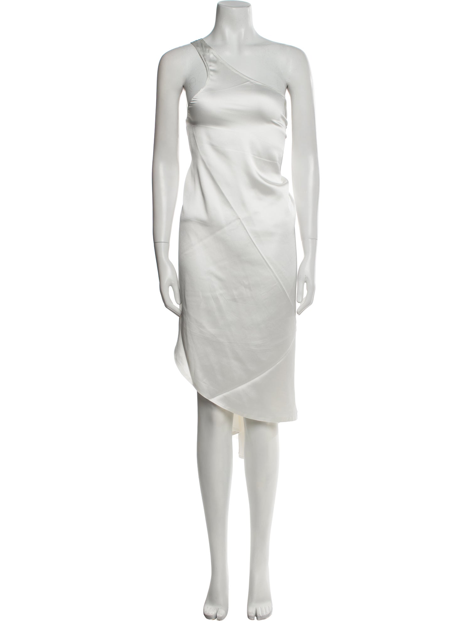 Norma Kamali One-Shoulder Knee-Length Dress w/ Tags