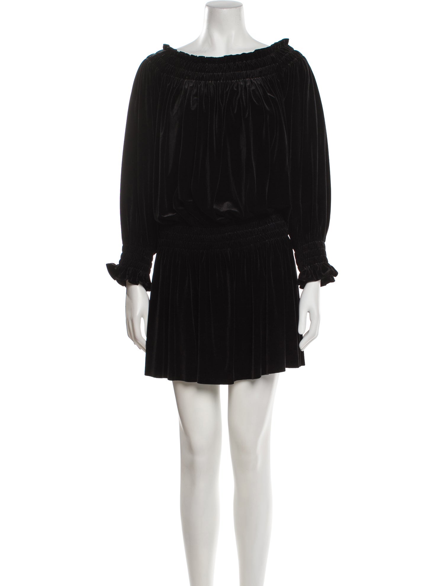 Norma Kamali Bateau Neckline Mini Dress