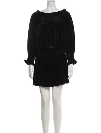 Norma Kamali Bateau Neckline Mini Dress