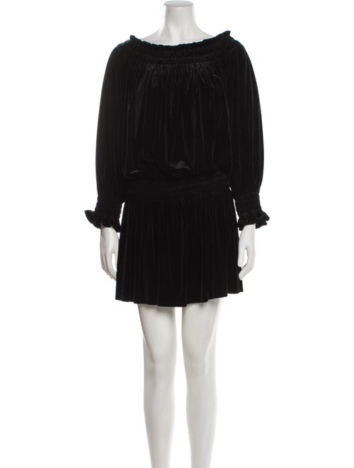 Norma Kamali Bateau Neckline Mini Dress