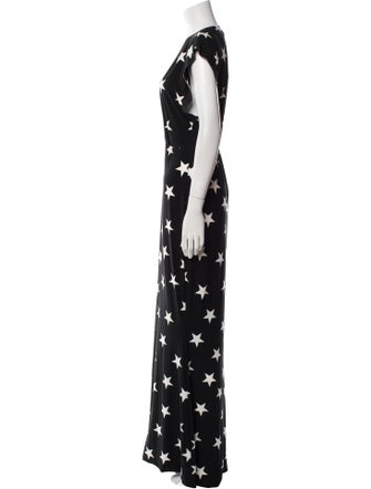 Norma Kamali Floral Print Long Dress