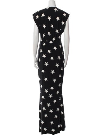 Norma Kamali Floral Print Long Dress