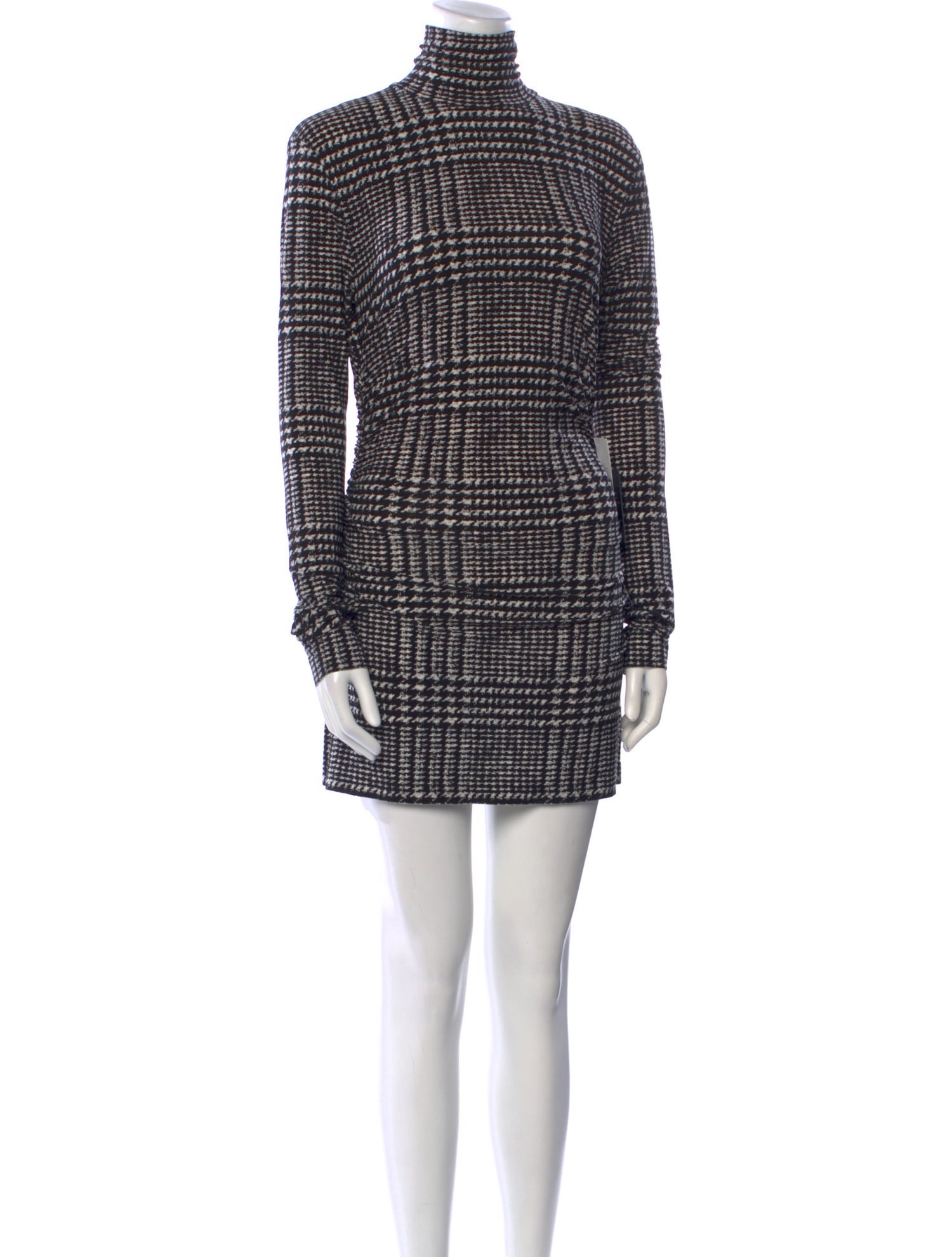 Norma Kamali Plaid Print Mini Dress w/ Tags