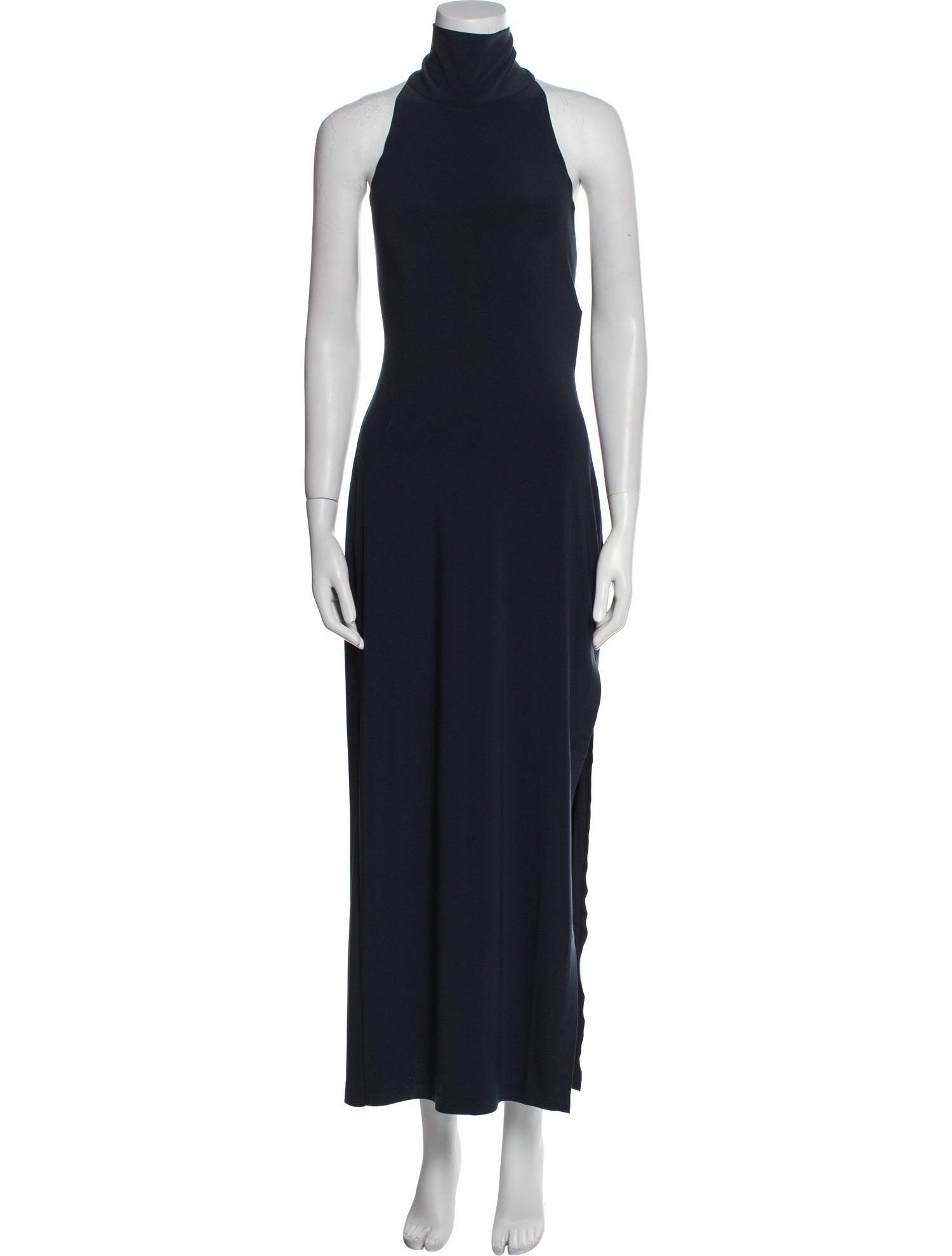 Norma Kamali Turtleneck Midi Length Dress