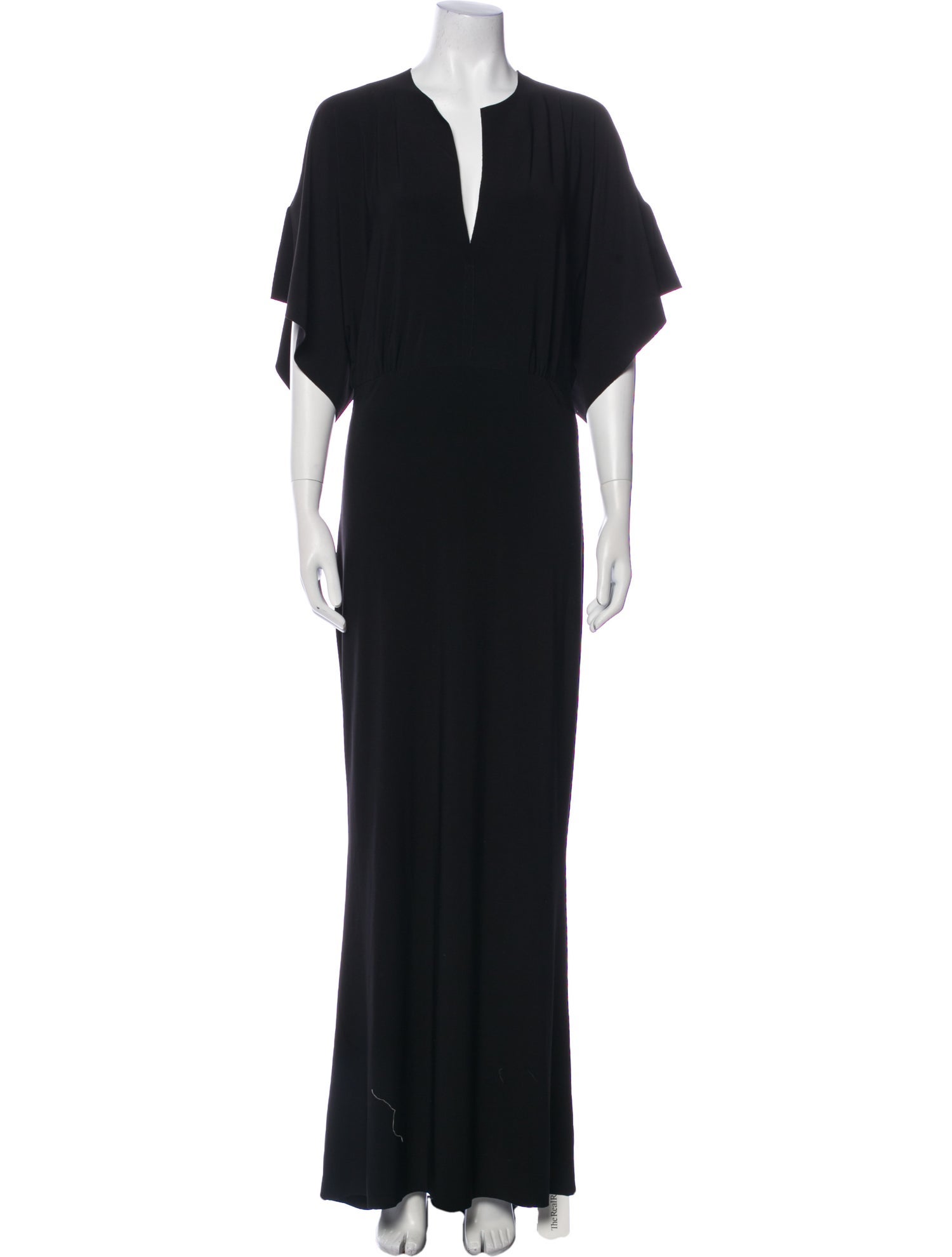 Norma Kamali V-Neck Midi Length Dress